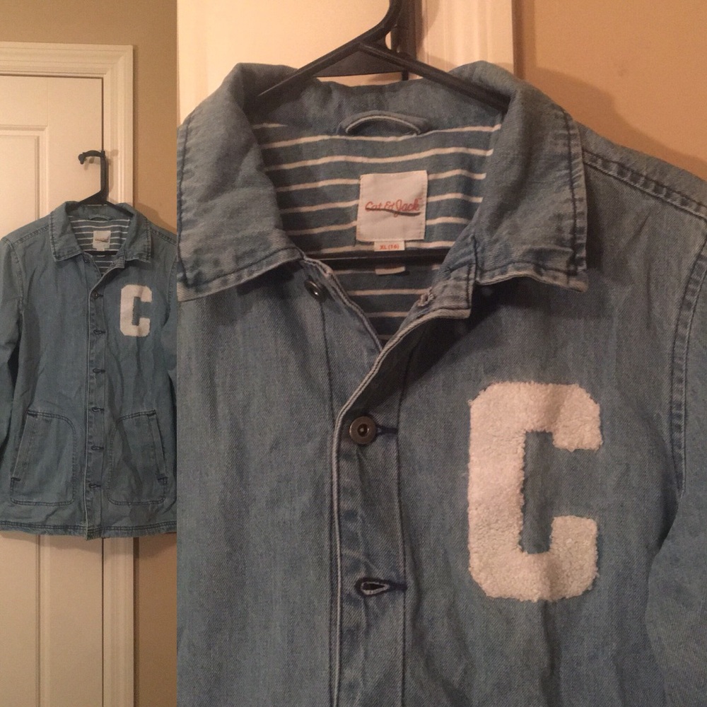 👖NWT Cat & Jack Big Boys Jean Jacket👖 - Picture 4 of 8